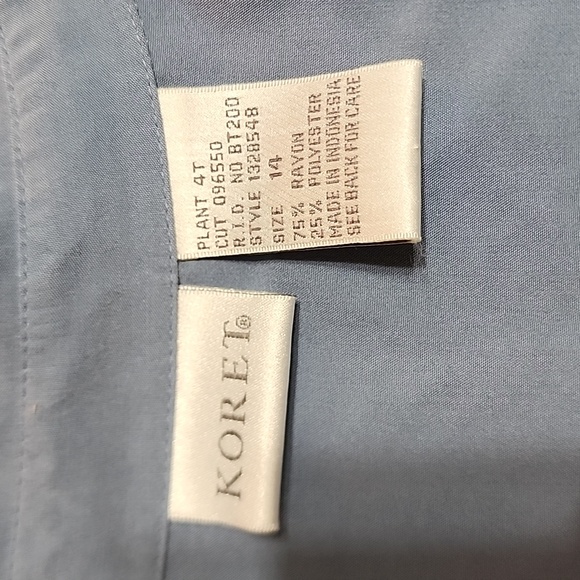 KORET size 14 button down blouse in powder blue - Picture 7 of 7